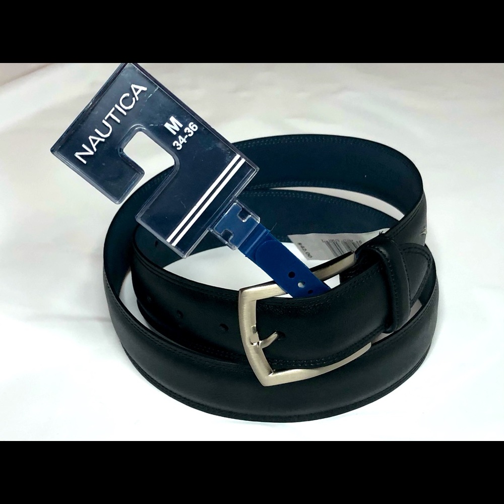 NWT- Nautica Black Men’s Belt - Size M (34/36)